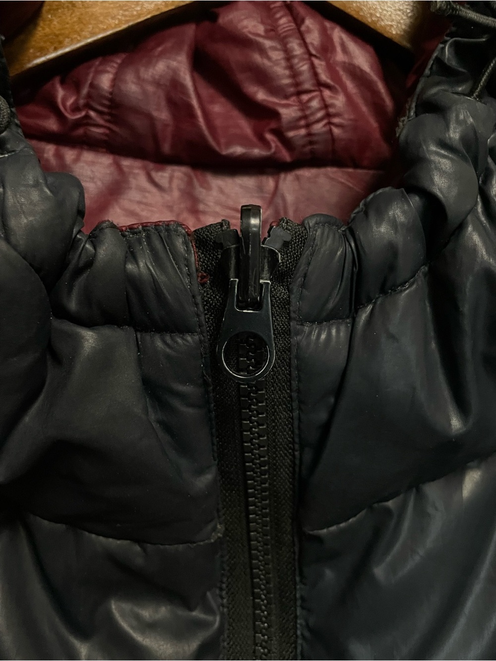 Point Zero Charcoal Grey & Burgundy Reversible Puffer Jacket Men’s XL - Picture 6 of 15